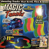 Magic track220 деталей PCS Машинка с подсветкой 3Led! Топ