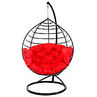Крісло-кокон з опорою 180 см 150 кг Червоне