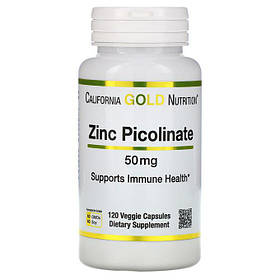 California Gold Nutrition ZINC Picolinate 50 мг (120 caps)