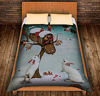 Плед с 3D принтом Зайчики и волшебный почтовый ящик. Чудесный мир. 150х200 см.