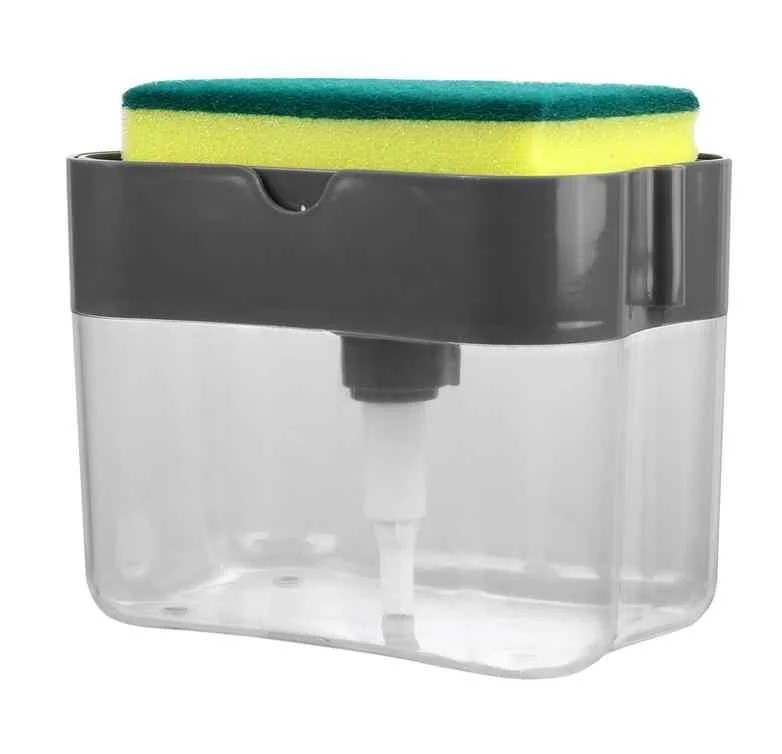 Натискний дозатор-диспенсер для мийного засобу з місцем для губки Sponge Caddy диспенсер для мийного