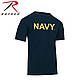 Футболка армійська з логтипом морських сил NAVY T-Shirt - Navy Blue офицальная синя Rotcho США, фото 3
