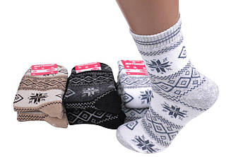Жіночі Махрові шкарпетки Сніжинки в упаковці 12шт.