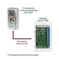 Дунай-ТМБ Адаптер- Призначений для сполучення пристроїв підтримують інтерфейс «Wiegand 26» з ППКОП «Дунай»