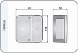 Блок-фара задня Wesem LT1.06727 4-х функціональна 98x103x50 мм, фото 5