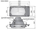 Фара головного світла 246 Х 136 мм Wesem 0261.43065 галогенова права з габаритом і ручним коректором, фото 3