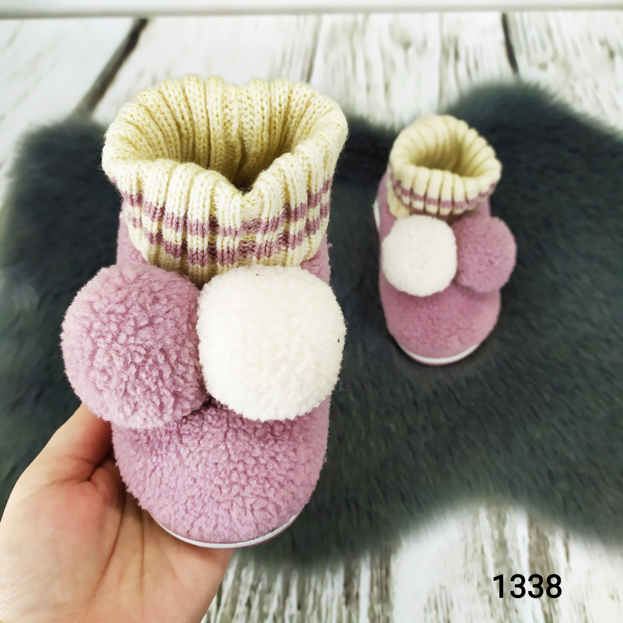 Кімнатні тапочки дитячі з задником сірі, фото 1