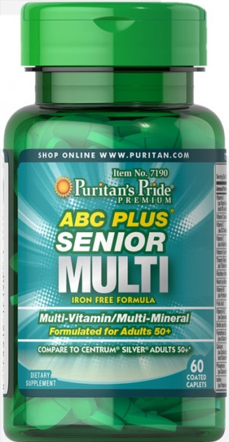 Витамины 50+ Puritan's Pride ABC Senior Plus Multi 60 капс.