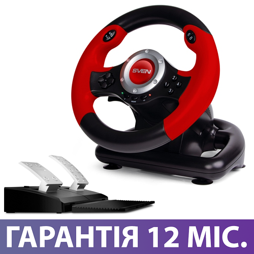 Игровой Руль и Педали для ПК Sven GC-W400, приставка-руль с педалями ...