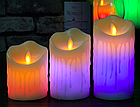 Світлодіодна свічка RGB 75х150мм, з пультом 3хААА, парафін LM36008, фото 9