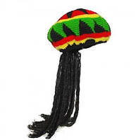 Вязанная шапка с дредами в стиле Боба Марли Aurora