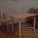 Дитячий столик і стільчик від виробника Дерево та ЛДСП стілець-стіл Столов і стільчик для дітей, фото 8