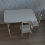 Дитячий столик і стільці від виробника дерева і ЛДСП стілець-стол стіл і стільці для дітей Лайм, фото 3