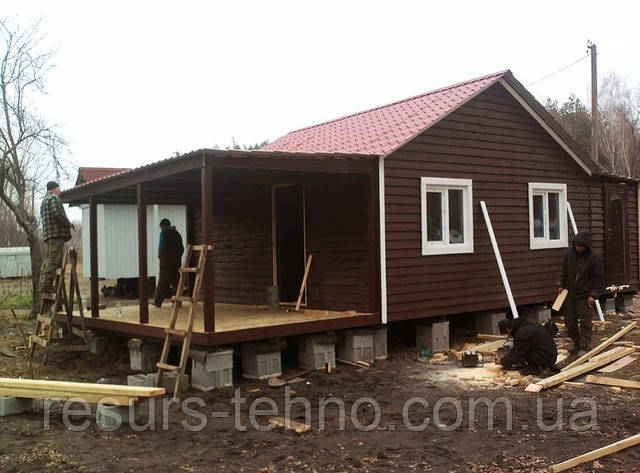 Модульний будинок дачний 36 м/кв із набору дошки