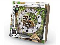 Набор для творчества DankoToys DT EC-01-01 Часы-вышивка гладью Embroidery clock Еноты