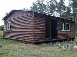 Дачний будинок із блокхауса 9 м х 6 м