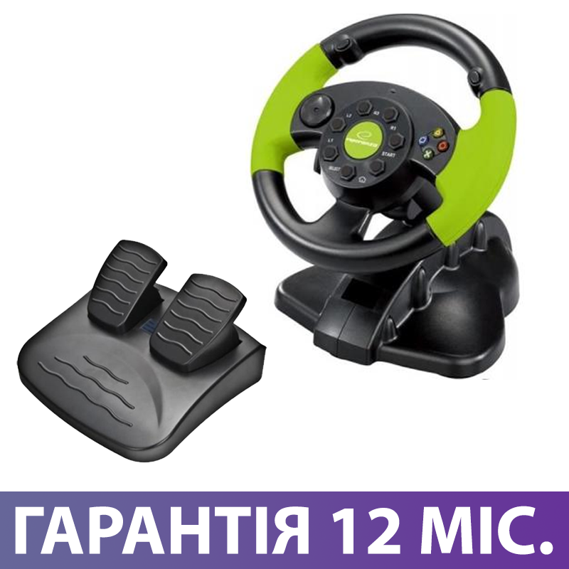 Купить Игровой Руль и Педали для ПК Esperanza EG104, приставка-руль с ...