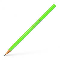 Олівець чорнографітний Faber-Castell Grip Sparkle Неоновий Зелений корпус, 118316