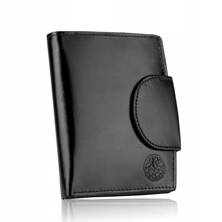 Жіночий шкіряний гаманець Betlewski з RFID 10,5 х 12,7 2,2 (BPD-DZ-319) - чорний