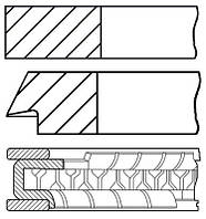 Кольца поршневые MG550 MG6 Оригинал GOETZE
