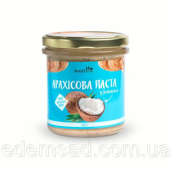 Арахісова паста з кокосовою стружкою і кокосовим цукром "MANTECA", 300 г