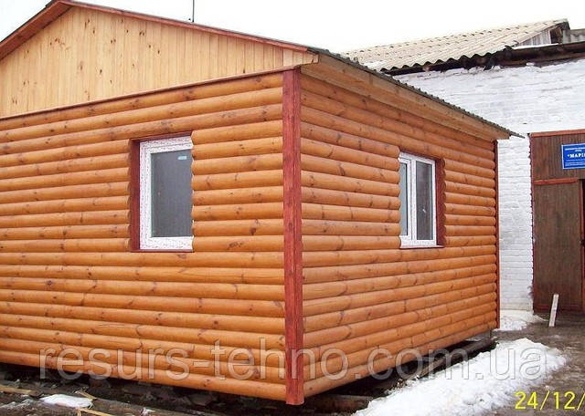 Модульний будинок економ із блокхауса 4,5 м х 4,0 м