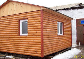 Модульний будинок економ із блокхауса 4,5 м х 4,0 м