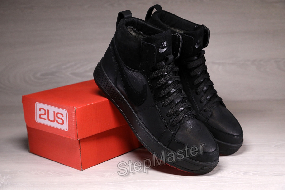 Зимові шкіряні кросівки на хутрі Nike Air Force Winter