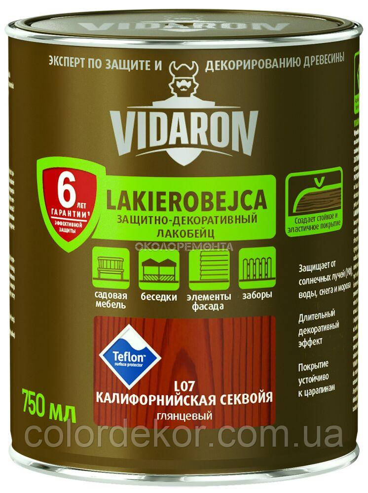 Просочення для дерева з біозахистом VIDARON LAKIEROBEJCA L07 каліфорнійська секвоя 0,750 л