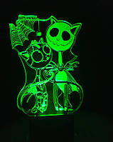 3d-светильник Коты (м/ф Труп невесты), 3д-ночник, несколько подсветок (на батарейке)