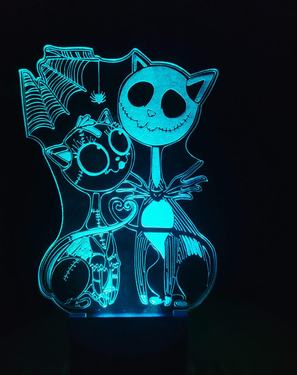 3d-світильник Пеппа на ковзанах, 3д-нічник, кілька підсвічувань (батарейка+220В)), фото 1