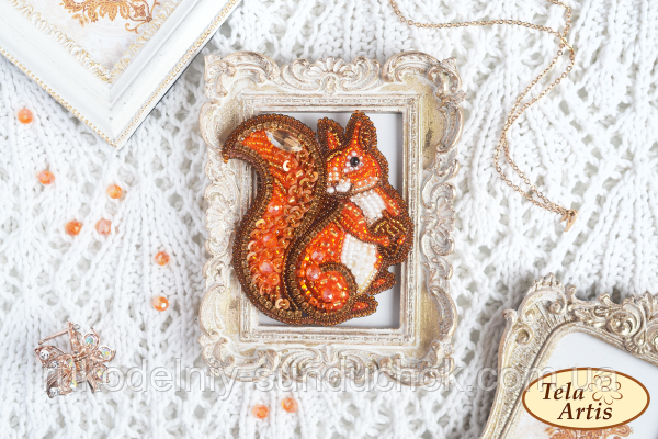 Набір для виготовлення брошки Тела Артіс Білочка Б-111, фото 1