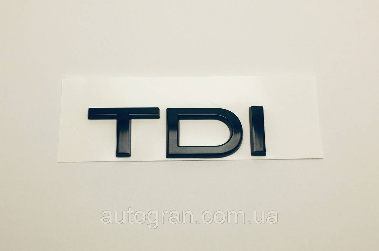 Емблема напис багажника Audi TDI чорний