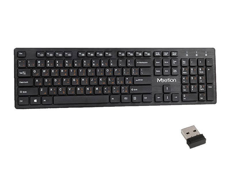 USB дротова клавіатура Meetion K841 Standard Chocolate Ultrathin, чорна