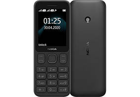 Телефон Nokia 125 DUOS чорного кольору