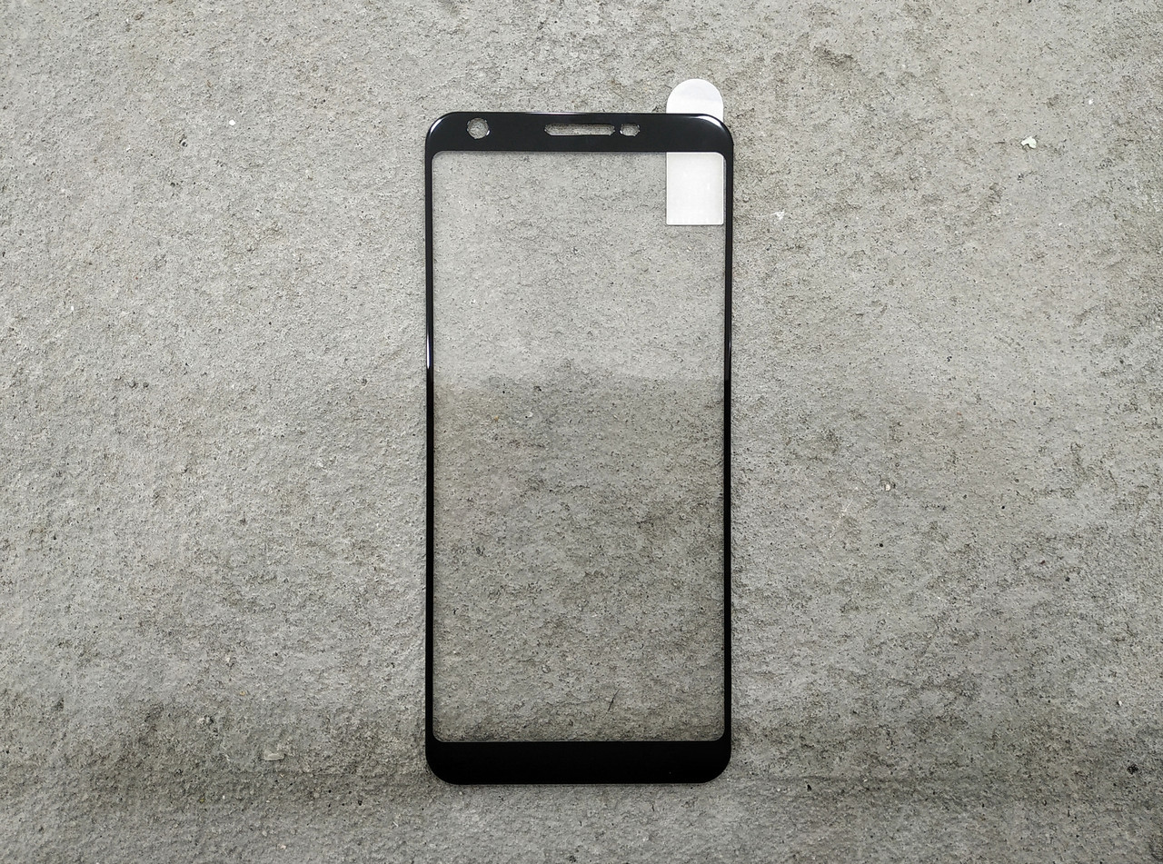 9H захисне скло 5D для Google Pixel 3a XL чорне на весь екран із повним проклеюванням