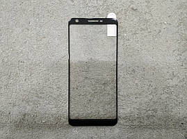 9H захисне скло 5D для Google Pixel 3a XL чорне на весь екран із повним проклеюванням