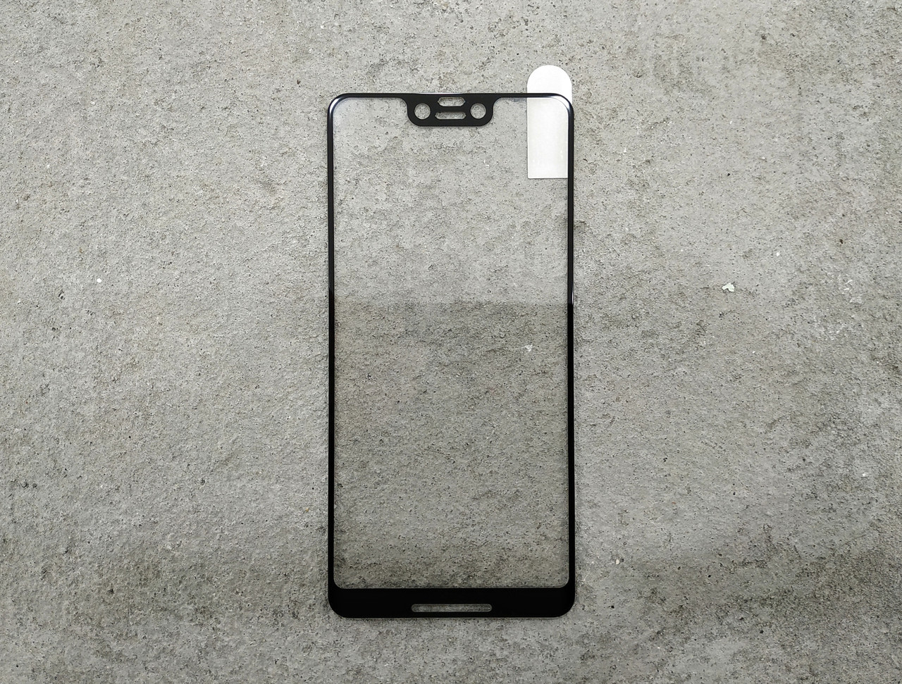 9H захисне скло 5D для Google Pixel 3 XL чорне на весь екран з повною проклейкою