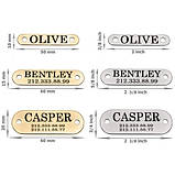 Адресник для собак Овал на заклепках із сталі в чотирьох розмірах (гравіювання під замовлення 3-7 днів, доставка Новою Поштою), фото 4