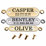 Адресник для собак Овал на заклепках із сталі в чотирьох розмірах (гравіювання під замовлення 3-7 днів, доставка Новою Поштою), фото 5