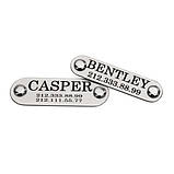 Адресник для собак Овал на заклепках із сталі в чотирьох розмірах (гравіювання під замовлення 3-7 днів, доставка Новою Поштою), фото 2