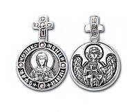 Образок серебряный Святая мученица Юлия Ангел Хранитель