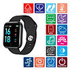 Фітнес-браслет Smart Watch T80S, два браслети, тиск, пульсометр, температура тіла, black, фото 4