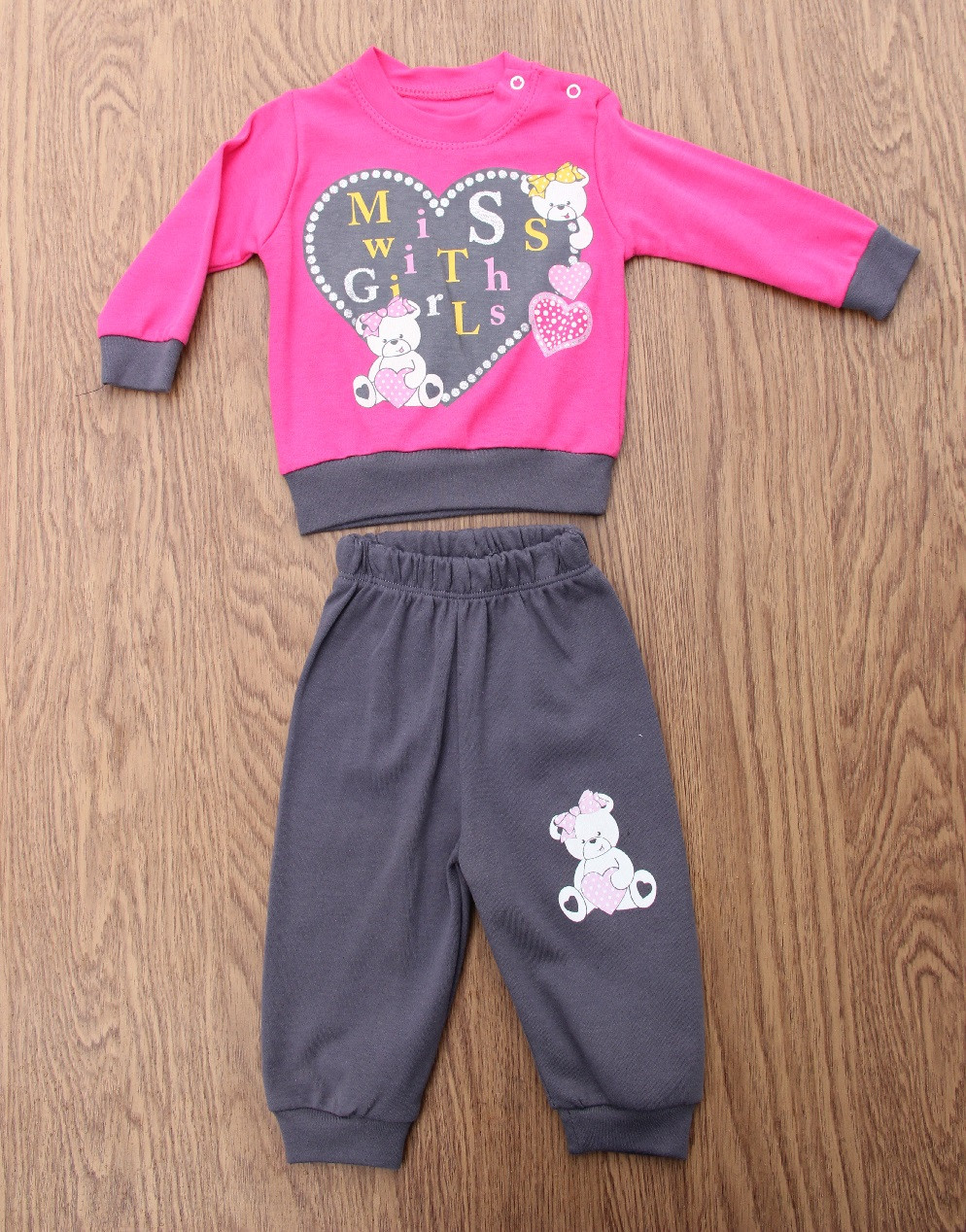 Костюм "Сердечко з ведмедиком" 9 міс.-1 рік , фото 1