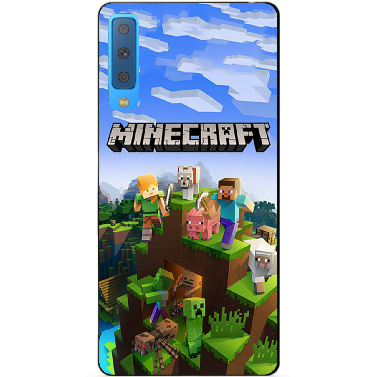 Силіконовий бампер чохол для Samsung A7 2018 Galaxy A750 з малюнком Fortnite