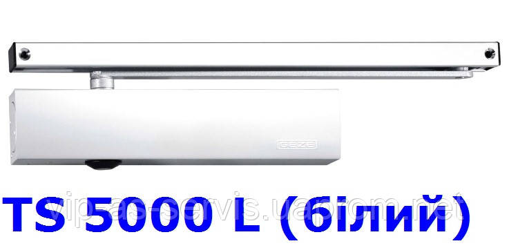 Доводчик Geze TS 5000 L з ковзною тягою (білий)