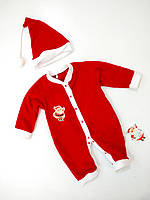 Дитячий новорічний костюм для хлопчика Санта розмір 74-80 Заміри в описі товару