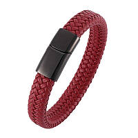 Мужской кожаный браслет Primo Rock Lux 20.5 - Red