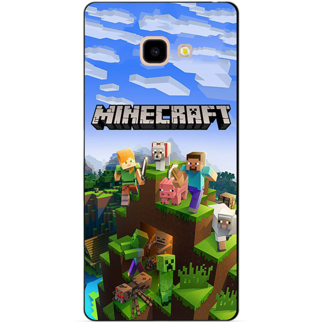 Силіконовий бампер чохол для Samsung J4 Plus з малюнком Minecraft