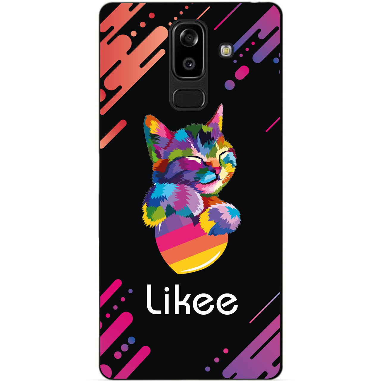 Силіконовий бампер чохол для Samsung J8 з малюнком Likee